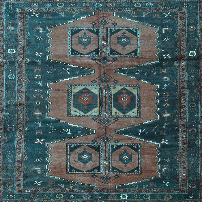 Square Persian Light Blue Traditional Rug, tr4410lblu