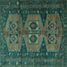 Square Persian Turquoise Traditional Rug, tr4410turq