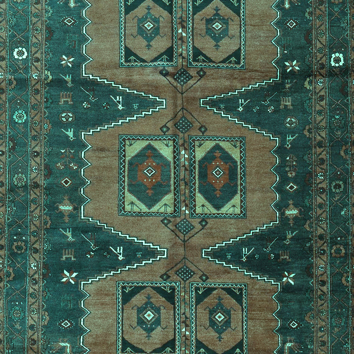 Machine Washable Persian Turquoise Traditional Area Rugs, wshtr4410turq