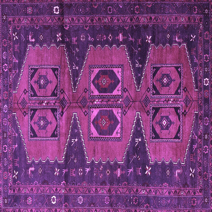 Square Machine Washable Persian Purple Traditional Area Rugs, wshtr4410pur