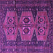 Square Machine Washable Persian Purple Traditional Area Rugs, wshtr4410pur