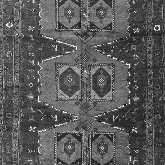 Serging Thickness of Machine Washable Persian Gray Traditional Rug, wshtr4410gry