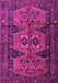 Machine Washable Persian Pink Traditional Rug, wshtr4410pnk