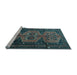 Sideview of Machine Washable Persian Light Blue Traditional Rug, wshtr4410lblu