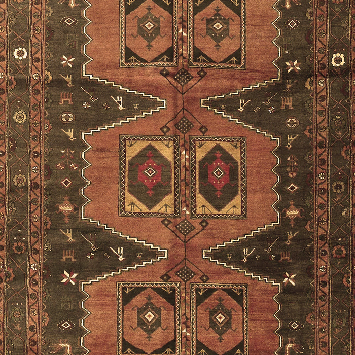 Machine Washable Persian Brown Traditional Rug, wshtr4410brn
