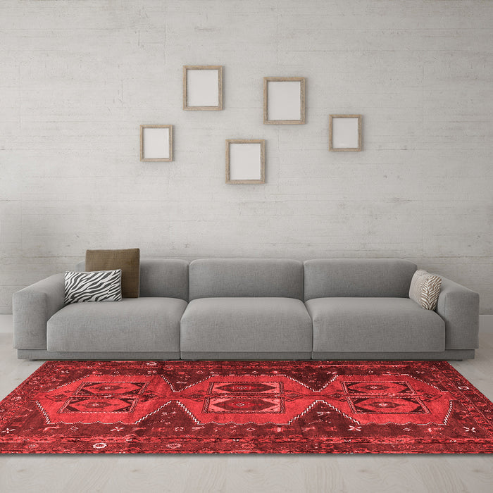 Traditional Red Washable Rugs
