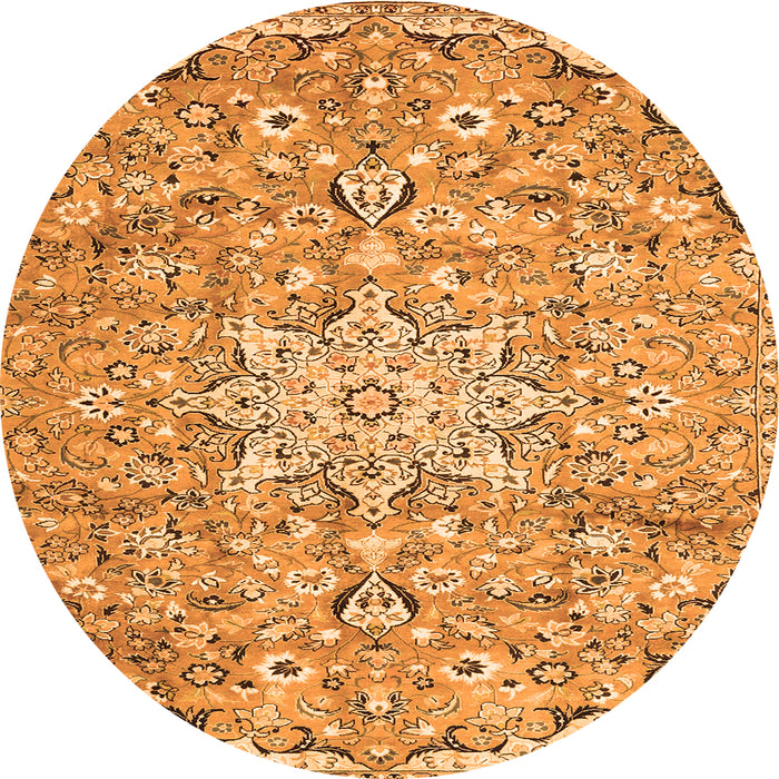 Square Persian Orange Traditional Rug, tr4411org