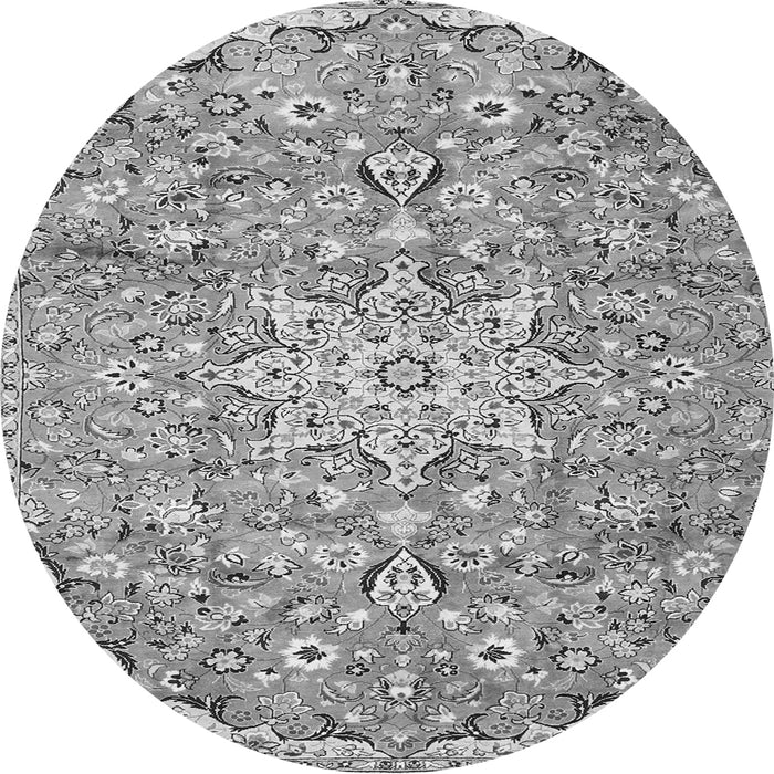 Machine Washable Persian Gray Traditional Rug, wshtr4411gry