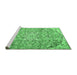 Sideview of Machine Washable Persian Emerald Green Traditional Area Rugs, wshtr4411emgrn