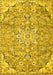 Machine Washable Persian Yellow Traditional Rug, wshtr4411yw