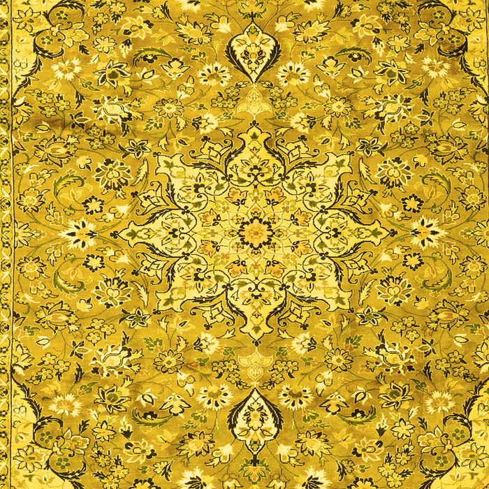Machine Washable Persian Yellow Traditional Rug, wshtr4411yw