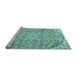 Sideview of Machine Washable Persian Light Blue Traditional Rug, wshtr4411lblu