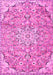 Machine Washable Persian Pink Traditional Rug, wshtr4411pnk