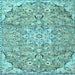 Square Persian Light Blue Traditional Rug, tr4411lblu