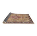 Sideview of Traditional Dark Sienna Brown Medallion Rug, tr4412