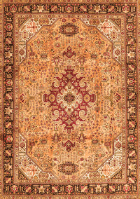 Medallion Orange Traditional Rug, tr4412org