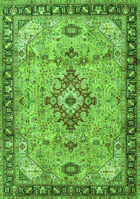 Medallion Green Traditional Rug, tr4412grn