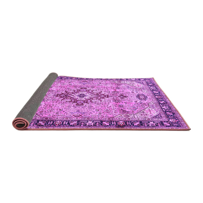 Sideview of Medallion Purple Traditional Rug, tr4412pur