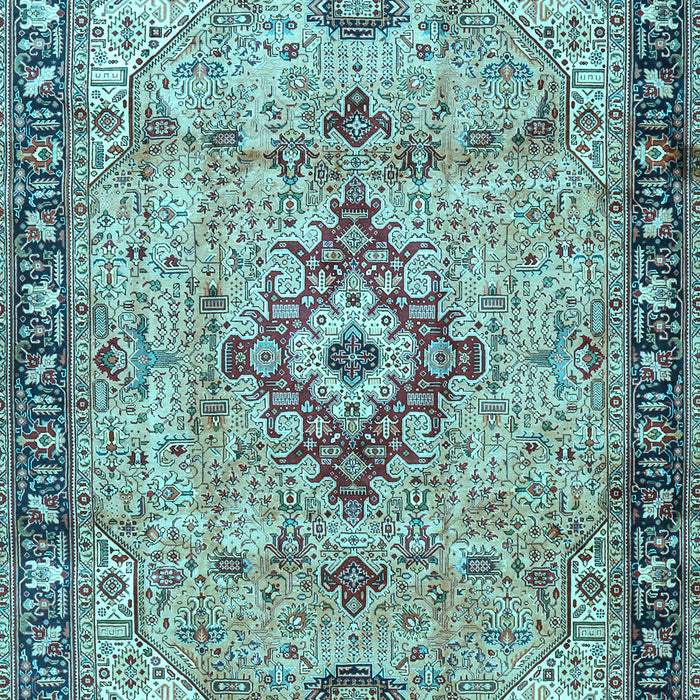 Medallion Light Blue Traditional Rug, tr4412lblu
