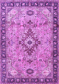 Medallion Purple Traditional Rug, tr4412pur