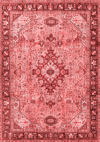 Medallion Red Traditional Rug, tr4412red