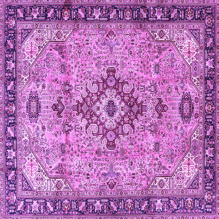 Square Medallion Purple Traditional Rug, tr4412pur