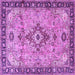 Square Medallion Purple Traditional Rug, tr4412pur