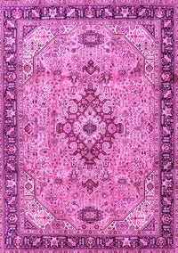 Medallion Pink Traditional Rug, tr4412pnk