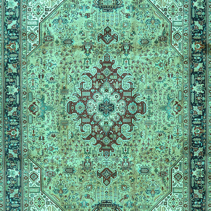 Medallion Turquoise Traditional Rug, tr4412turq
