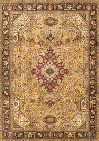 Medallion Brown Traditional Rug, tr4412brn