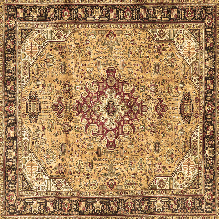 Square Medallion Brown Traditional Rug, tr4412brn