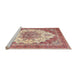 Sideview of Machine Washable Traditional Cherry Red Rug, wshtr4413