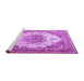 Sideview of Machine Washable Persian Purple Traditional Area Rugs, wshtr4413pur