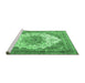 Sideview of Machine Washable Persian Emerald Green Traditional Area Rugs, wshtr4413emgrn