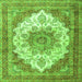 Serging Thickness of Persian Green Traditional Rug, tr4413grn