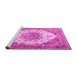 Sideview of Machine Washable Persian Pink Traditional Rug, wshtr4413pnk