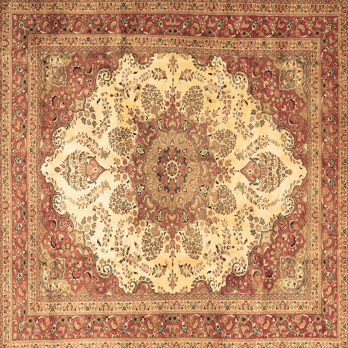 Square Machine Washable Persian Brown Traditional Rug, wshtr4413brn