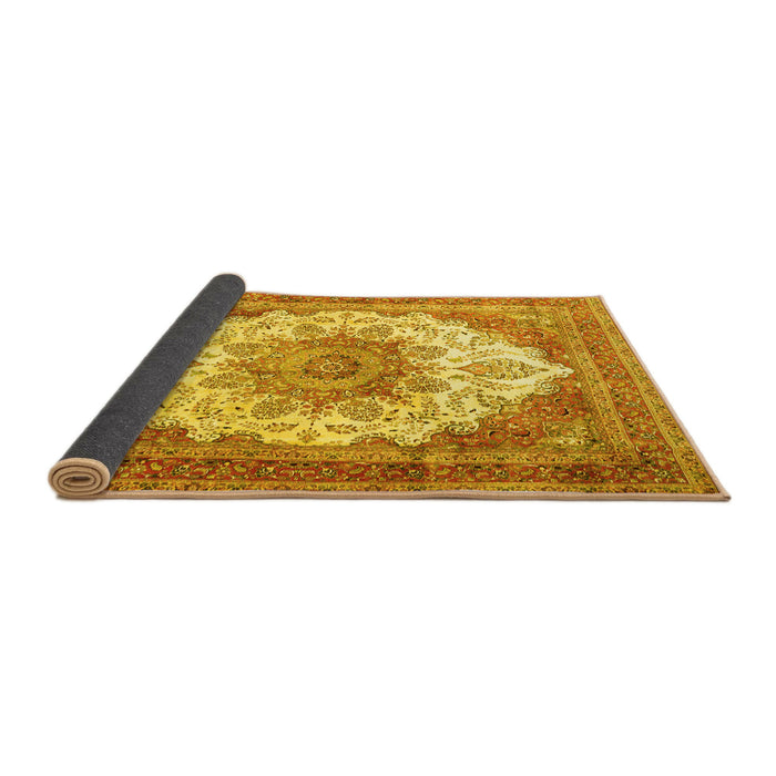 Sideview of Persian Yellow Traditional Rug, tr4413yw