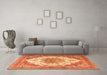 Machine Washable Persian Orange Traditional Area Rugs in a Living Room, wshtr4413org