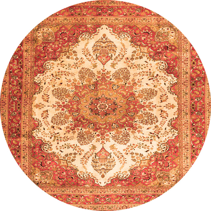 Square Persian Orange Traditional Rug, tr4413org