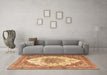 Machine Washable Persian Brown Traditional Rug in a Living Room,, wshtr4413brn