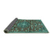 Sideview of Persian Turquoise Traditional Rug, tr4414turq