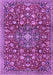 Machine Washable Persian Purple Traditional Area Rugs, wshtr4414pur