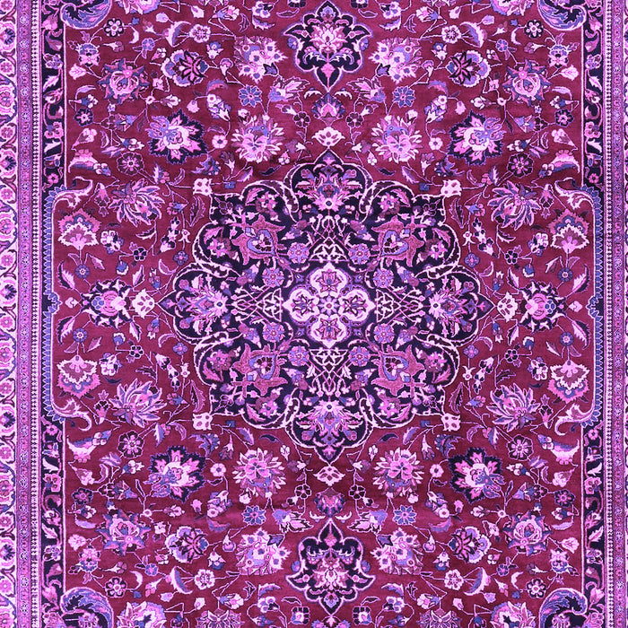 Machine Washable Persian Purple Traditional Area Rugs, wshtr4414pur