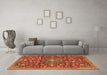 Machine Washable Persian Orange Traditional Area Rugs in a Living Room, wshtr4414org