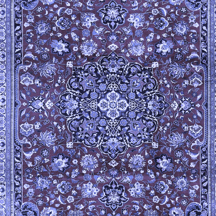 Machine Washable Persian Blue Traditional Rug, wshtr4414blu
