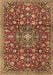 Machine Washable Persian Brown Traditional Rug, wshtr4414brn