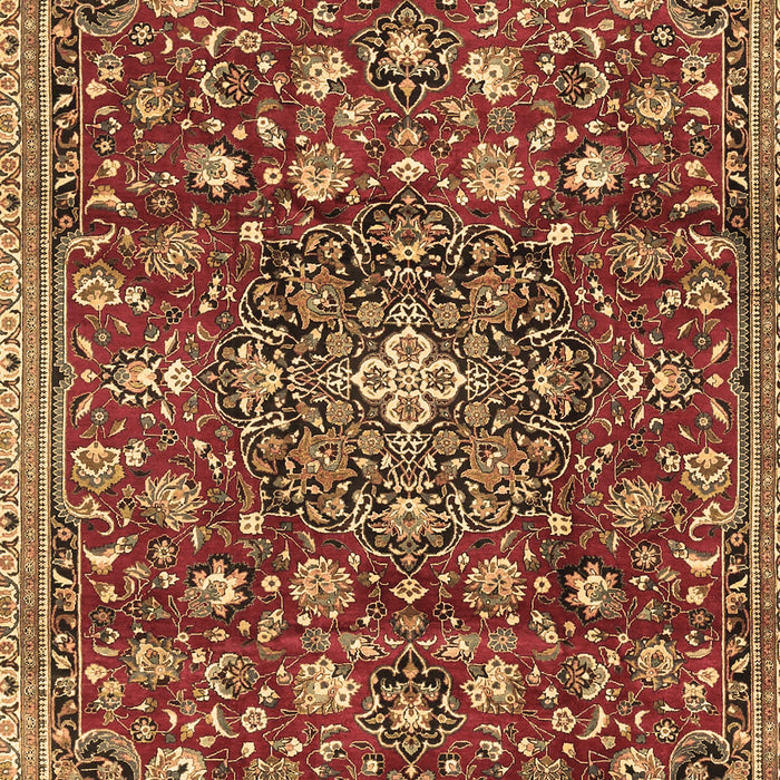 Machine Washable Persian Brown Traditional Rug, wshtr4414brn