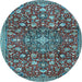 Round Persian Light Blue Traditional Rug, tr4414lblu