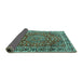 Sideview of Persian Turquoise Traditional Rug, tr4415turq